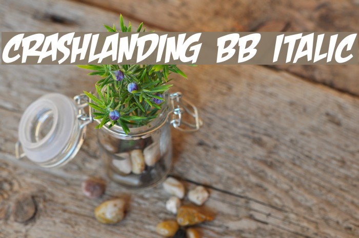 CrashLanding BB Italic Font examples
