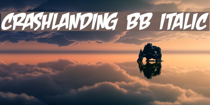 CrashLanding BB Italic Font examples
