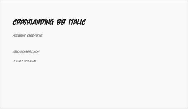 CrashLanding BB Italic Business Card