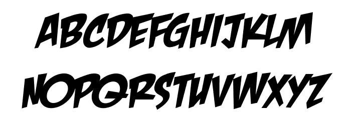 CrashLanding BB Italic Font LOWERCASE