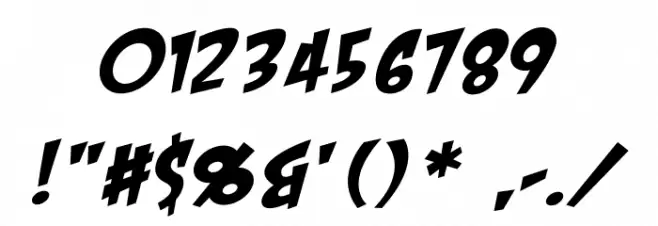 CrashLandingBB-Italic Font OTHER CHARS