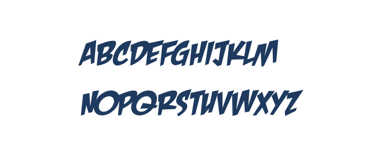 CrashLandingBB-Italic Lowercase