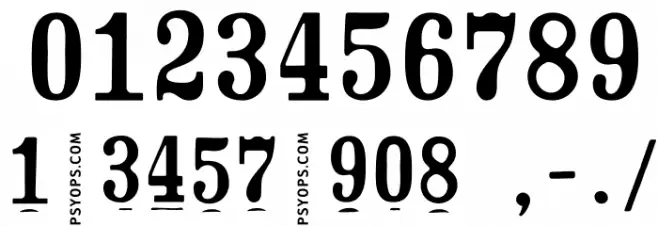 CrashNumbering-Serif Font OTHER CHARS