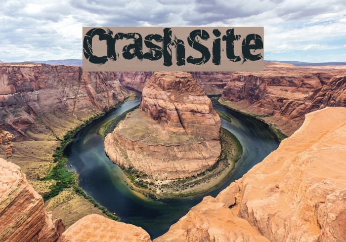 CrashSite Font examples