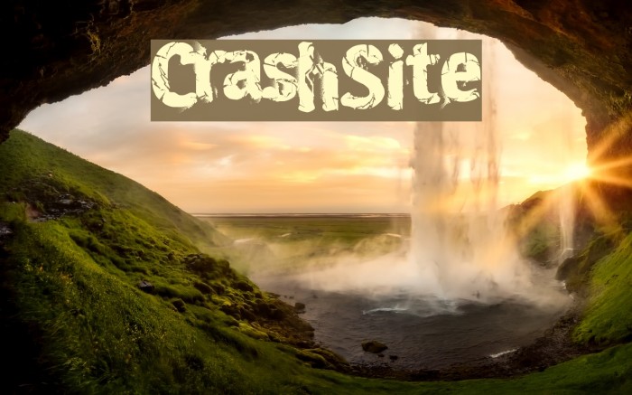 CrashSite Font examples