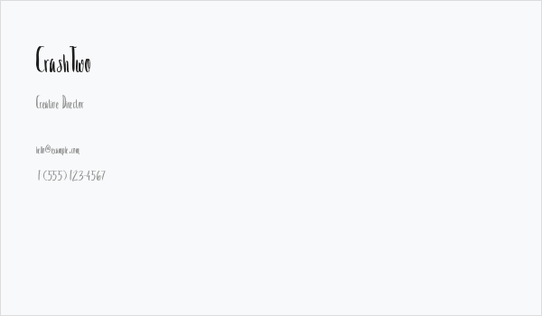 CrashTwo Business Card