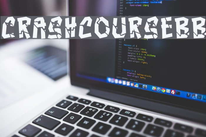 CrashcourseBB Font examples