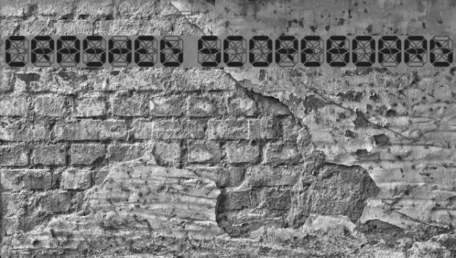 Crashed Scoreboard Fonte examples