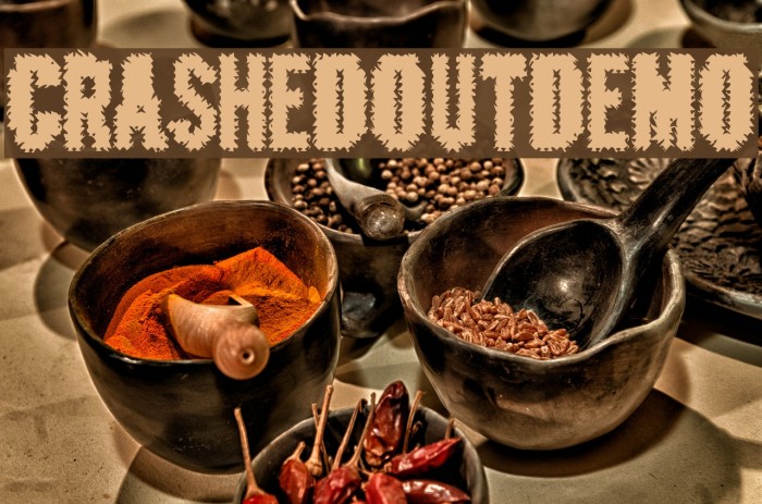 CrashedOutDemo Font examples