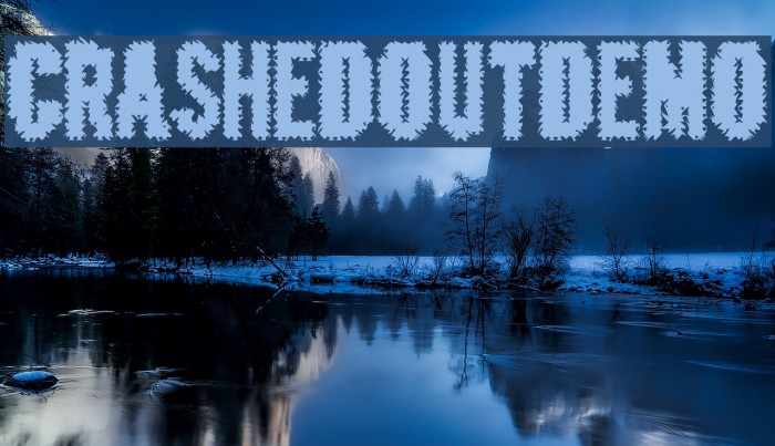 CrashedOutDemo Font examples