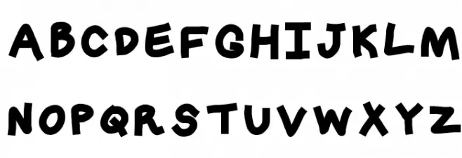 Crashy Schriftart Groß