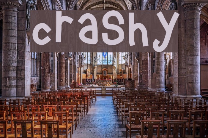 Crashy Font examples