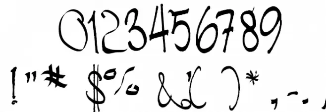 Cratch Font OTHER CHARS