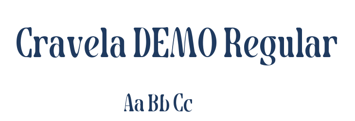 Cravela DEMO Regular Font Preview