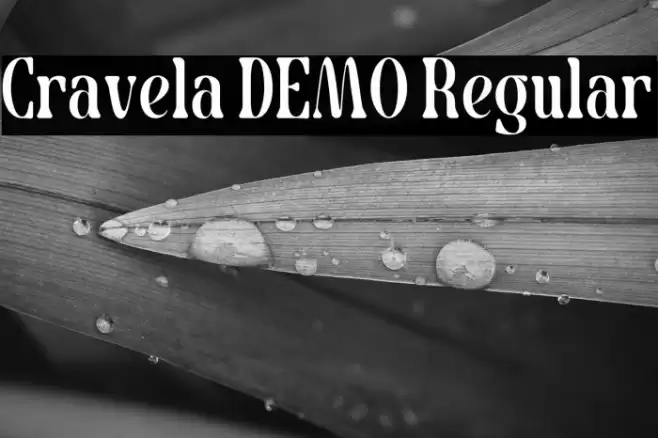 Cravela DEMO Regular Шрифта examples