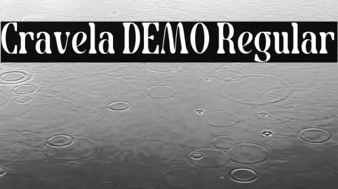 Cravela DEMO Regular Шрифта examples
