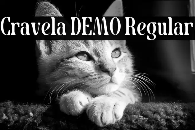 Cravela DEMO Regular Шрифта examples