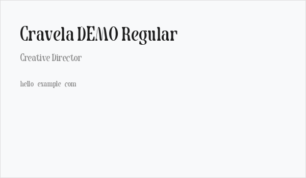 Cravela DEMO Regular Business Card