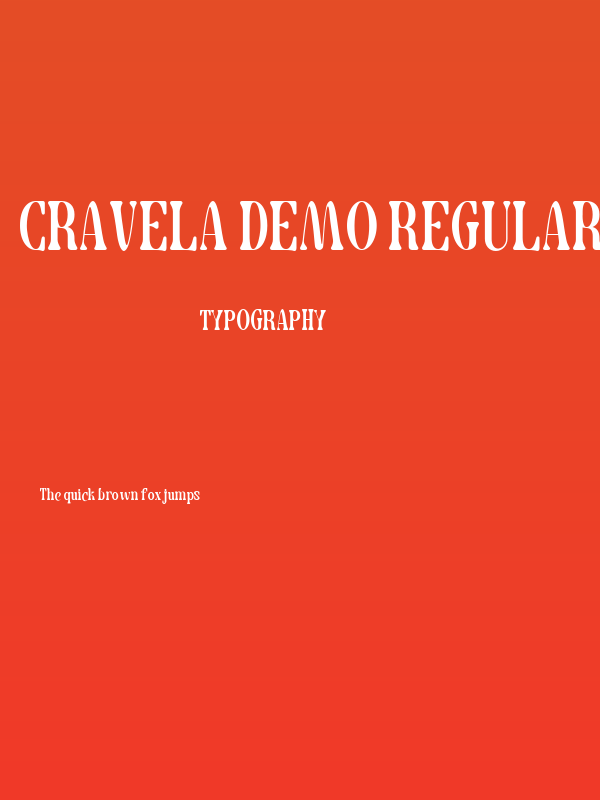 Cravela DEMO Regular Poster