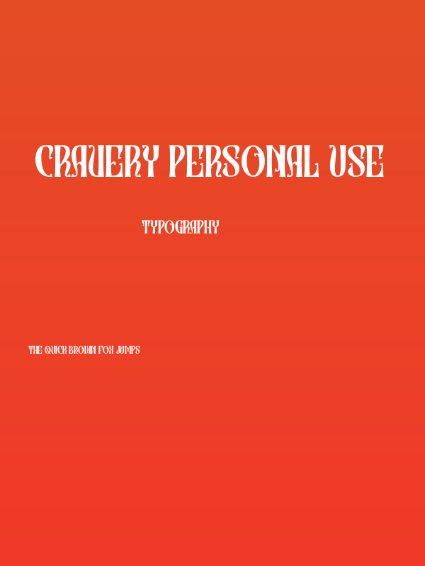 Cravery Personal Use Poster
