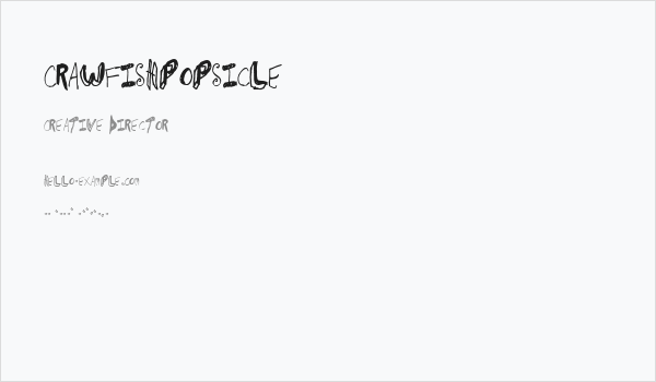 CrawfishPopsicle Business Card