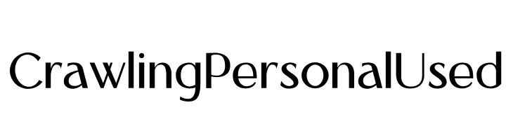 Crawling Personal Used  免费字体下载