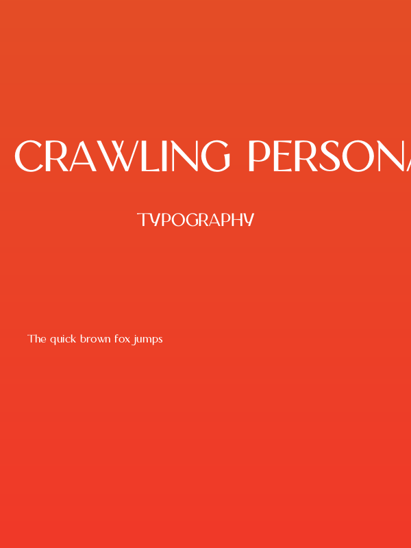 Crawling Personal Used Poster