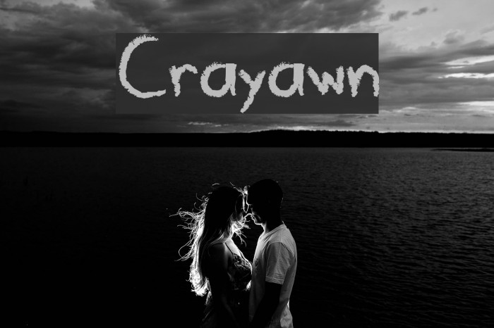 Crayawn Font examples