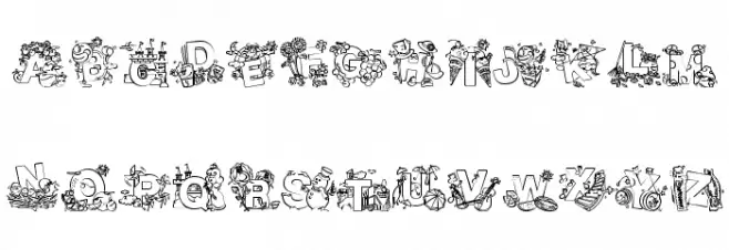 Crayola Kiddy Font Schriftart Groß
