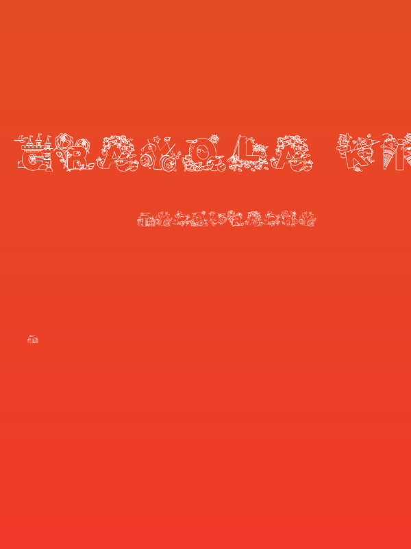 Crayola Kiddy Font Poster