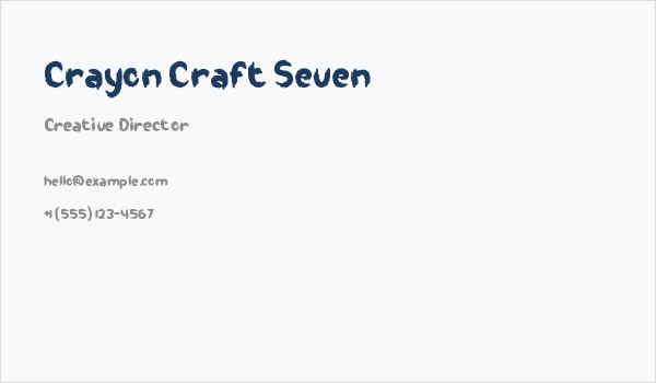 Crayon Craft Seven Business Card