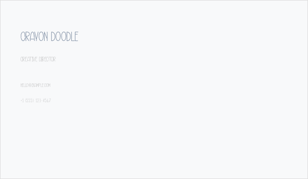 Crayon Doodle Business Card