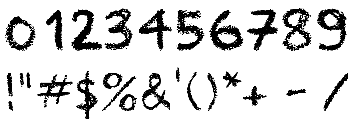 Crayon Hand Regular 2016 Demo Font OTHER CHARS