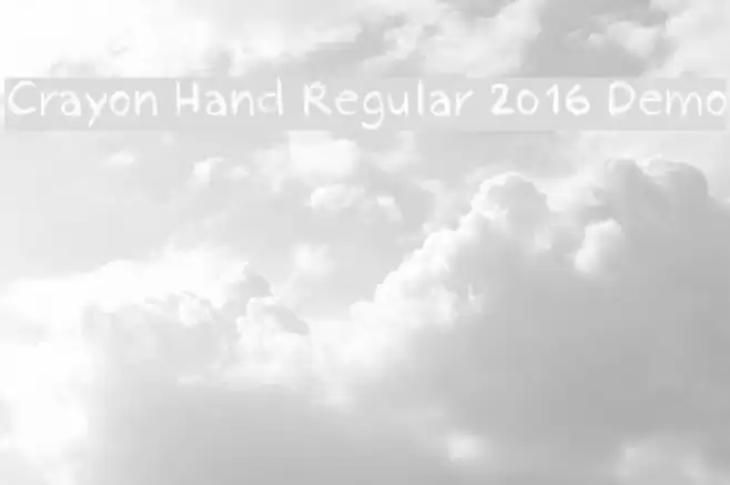 Crayon Hand Regular 2016 Demo Font examples