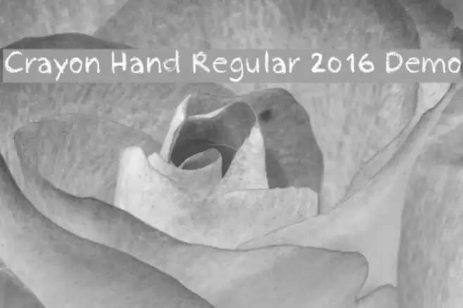Crayon Hand Regular 2016 Demo Font examples