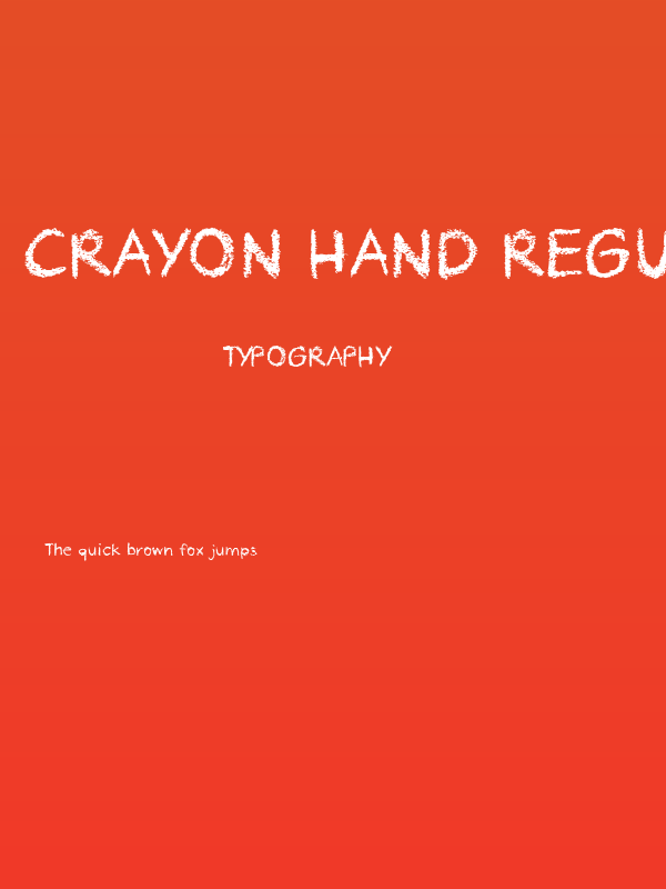 Crayon Hand Regular 2016 Demo Poster
