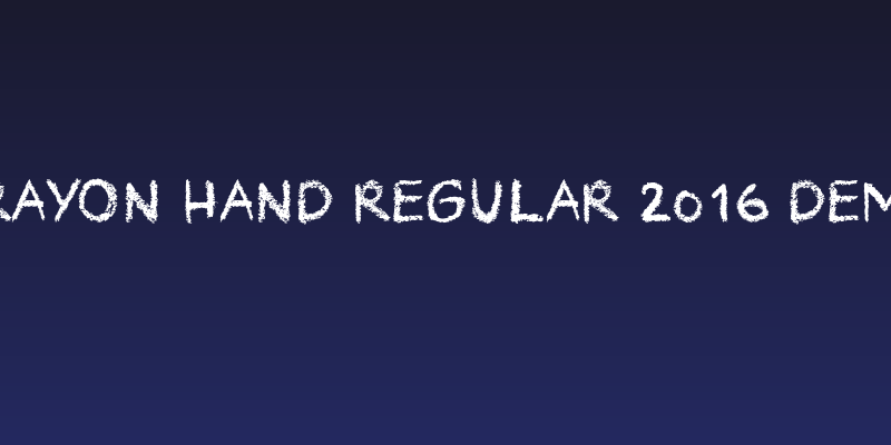 Crayon Hand Regular 2016 Demo Social Header