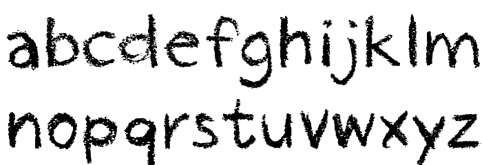 Crayon Hand Regular 2016 Demo Font LOWERCASE