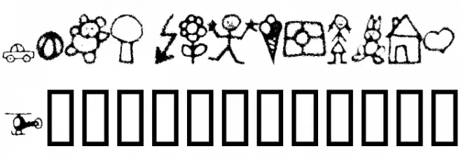 Crayon Kids 1 Schriftart Groß