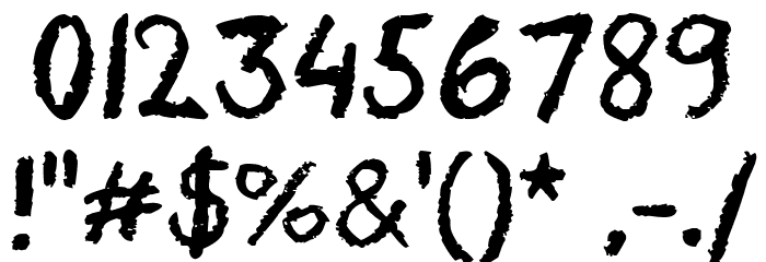 Crayon Libre Font OTHER CHARS