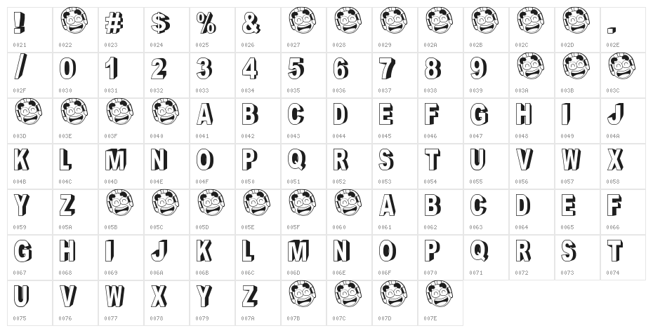 Crayon-Social-Art Character Map