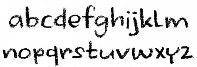 Crayon Works DEMO Regular Schriftart Kleinbuchstaben