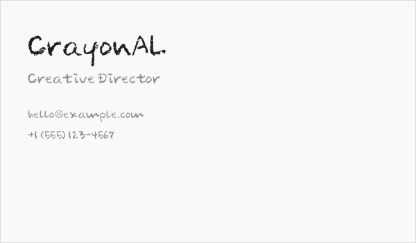 CrayonAL Business Card