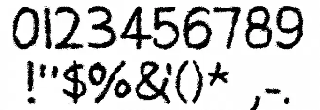 Crayonara Regular Font OTHER CHARS