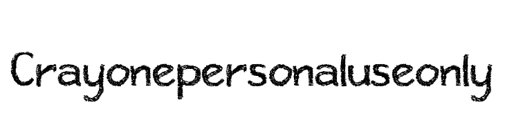 Crayone personal use only  Frei Schriftart Herunterladen