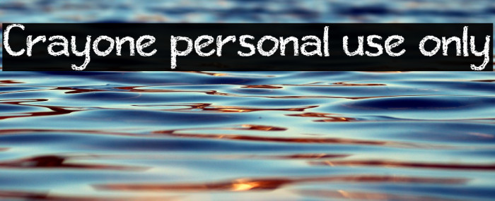 Crayone personal use only Example 3