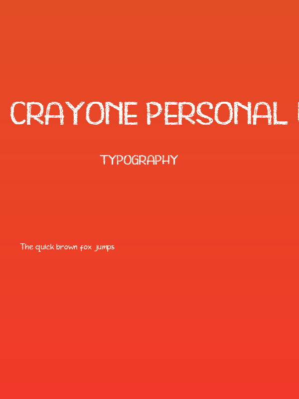 Crayone personal use only Poster