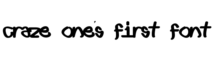 Craze One's first font  免费字体下载