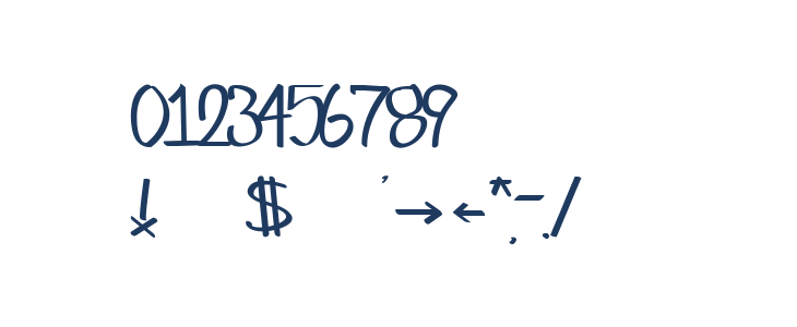 Craze One's first font Other Characters