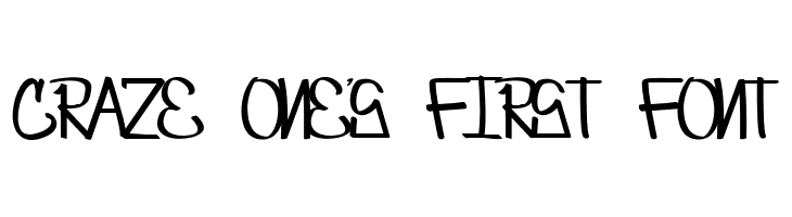 Craze One's first font  les polices de caractères gratuit tlcharger